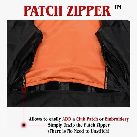 Milwaukee Premium leather Motorcycle Rider Vest NWT - Picture 7 of 7